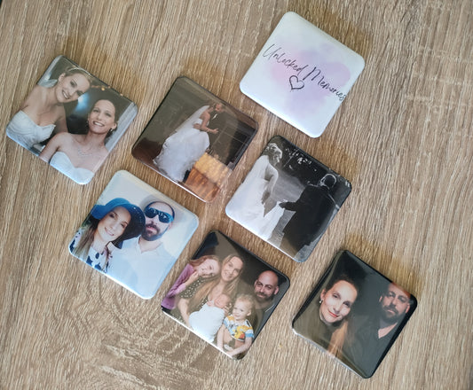 Personalised 5 x 5 cm Photo Magnets