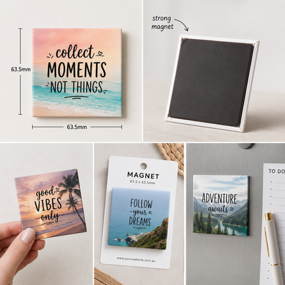 Premium 6.35 × 6.35 cm Photo Magnets