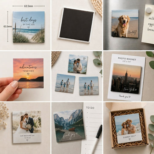 Premium 6.35 × 6.35 cm Photo Magnets